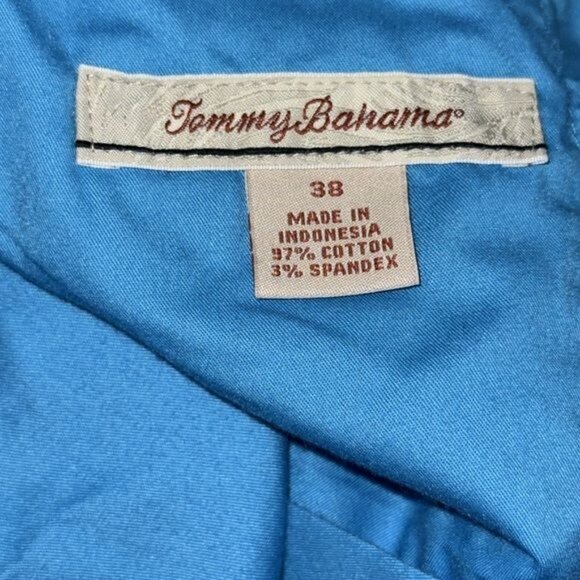 Tommy Bahama Mens Blue Cotton Spandex Blend Shorts Size 38 - Picture 2 of 7